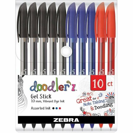 CLASSROOM CREATIONS Doodlerz Gel Stick Pens - Blue Ink, 10PK CL3741348
